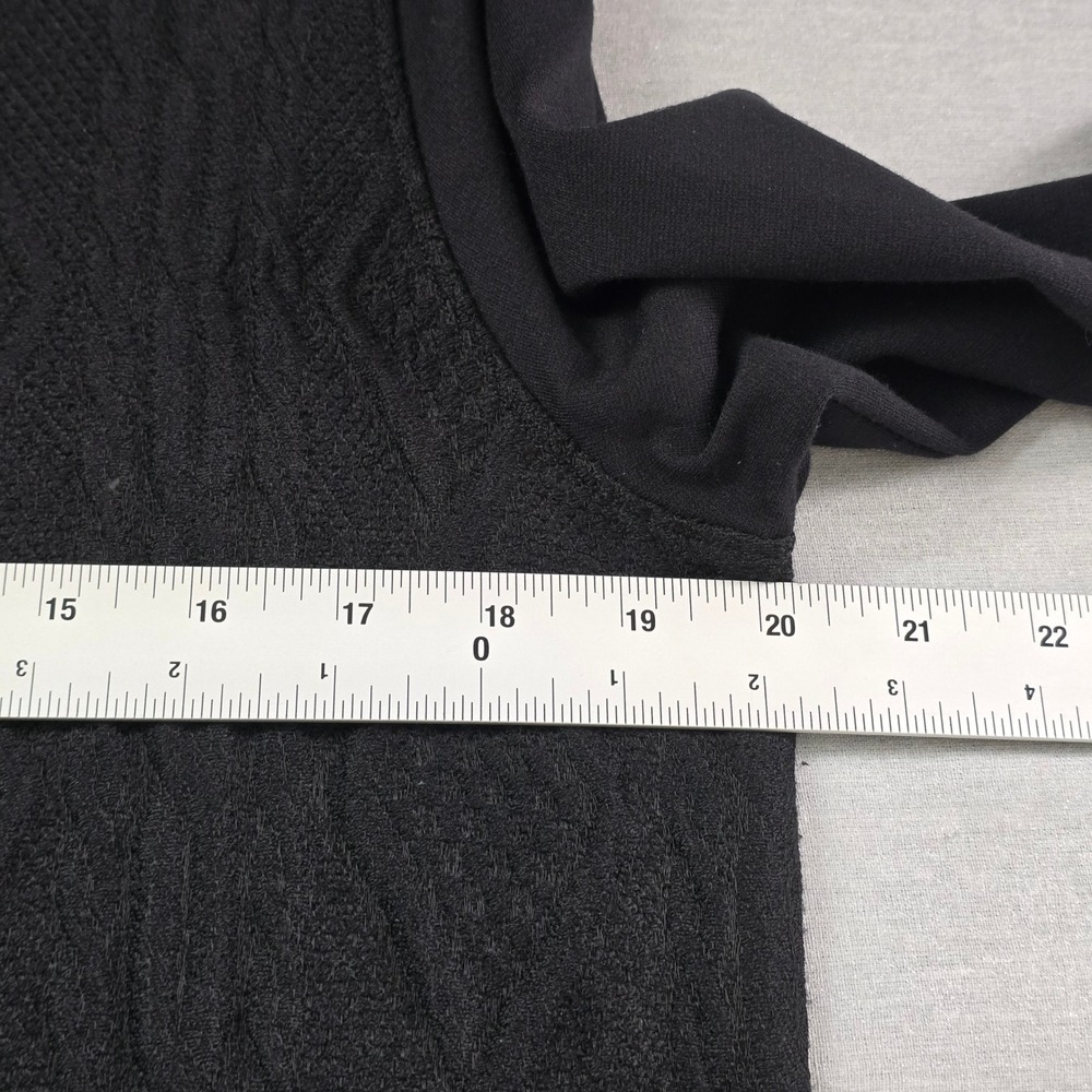 Paul Smith Sweater Dress Womens L Black Cable Knit Wool Mix Long Sleeve Portugal - Picture 8 of 10